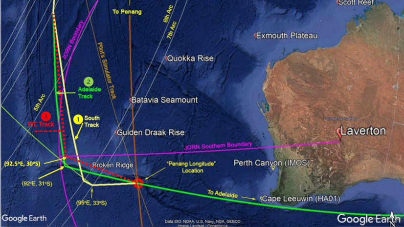 mh370 malaysia airlines on google maps